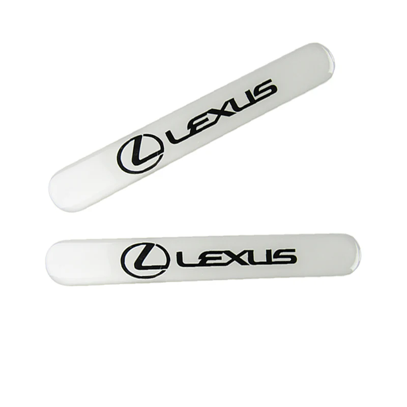 Lexus White Car Door Rear Trunk Side Fenders Bumper Badge Scratch Guard Sticker New 4 pcs - Image 2