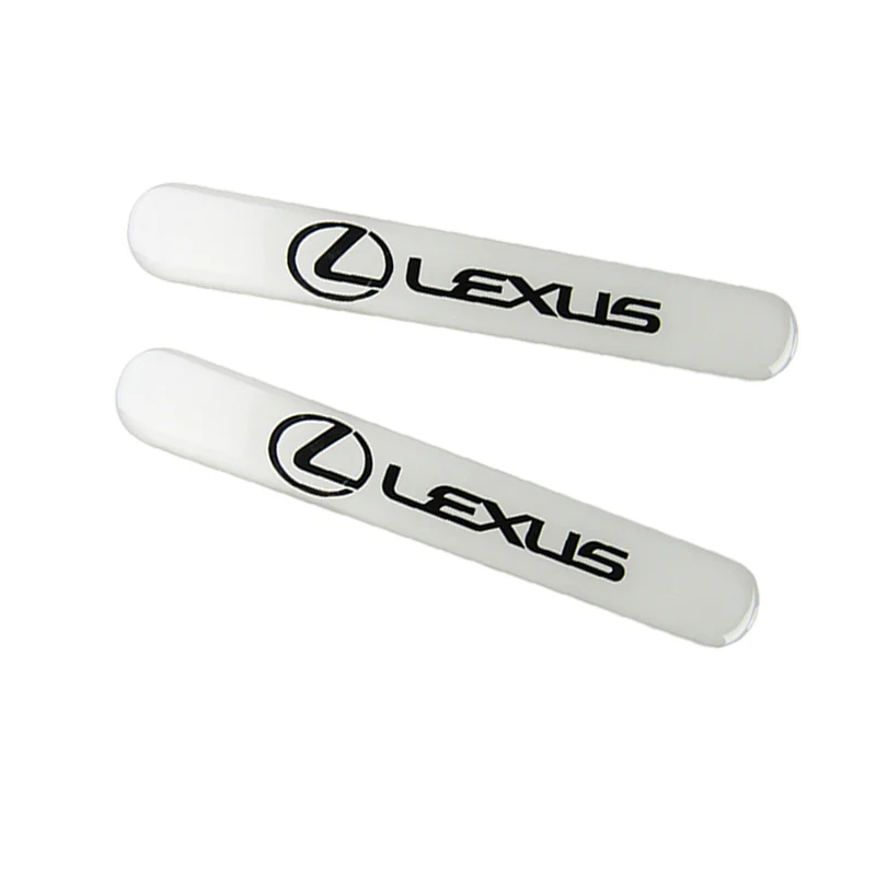 Lexus White Car Door Rear Trunk Side Fenders Bumper Badge Scratch Guard Sticker New 4 pcs - Image 4