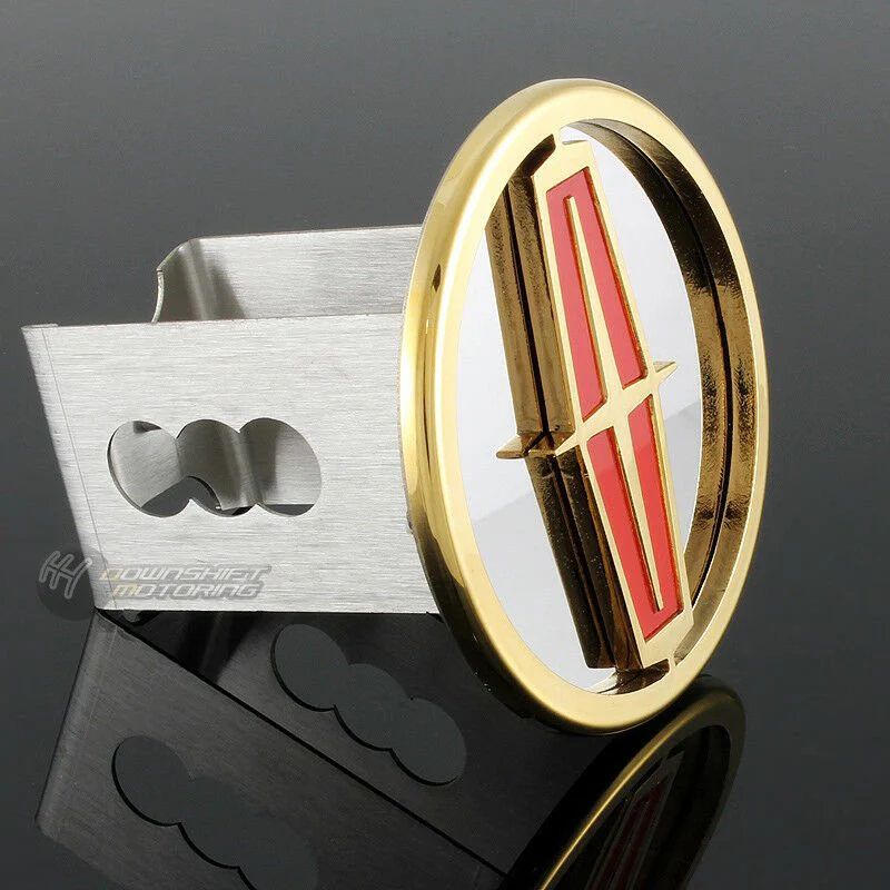LINCOLN Gold Logo Stainless Hitch Cover Plug Cap For 2" Trailer Tow Receiver - Image 4