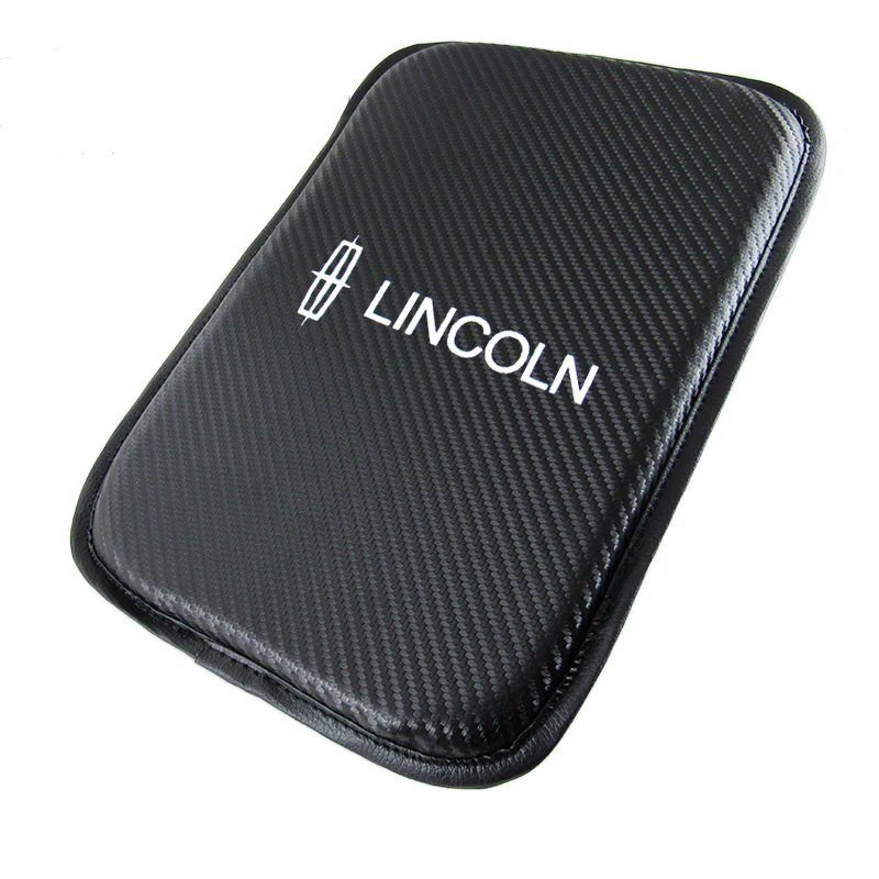 Lincoln Set Car Center Console Armrest Cushion Mat Pad Cover with Embroidery Seat Belt Cover Set - Image 8