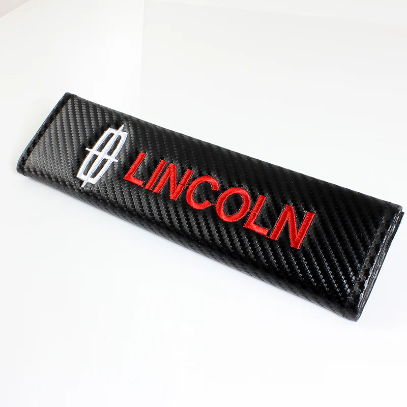Lincoln Set Car Center Console Armrest Cushion Mat Pad Cover with Embroidery Seat Belt Cover Set - Image 9