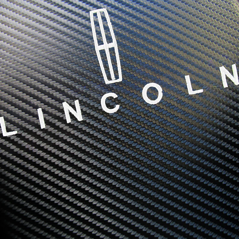 Lincoln Set of Carbon Fiber Look Embroidered Armrest Cushion & Seat Belt Cover - Image 8