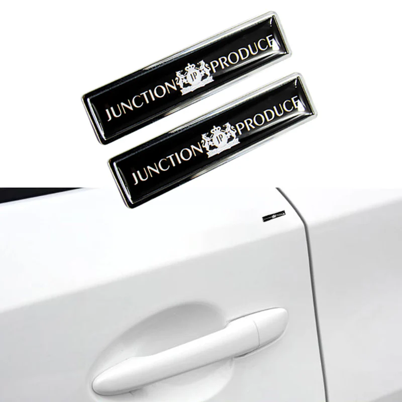Luxury Auto Car Body Fender Metal Badge JP JUNCTION PRODUCE Sticker Decal 2PCS - Image 4