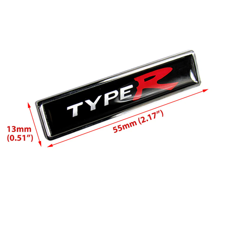 Luxury Auto Car Body Fender Metal Emblem Badge For Honda TYPE R Sticker Decal X2 - Image 3