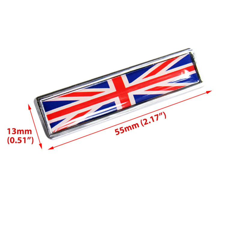 Luxury Auto Car Body Fender Metal Emblem British Flag Badge Sticker Decal 2PCS - Image 3