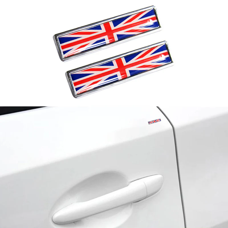 Luxury Auto Car Body Fender Metal Emblem British Flag Badge Sticker Decal 2PCS - Image 4