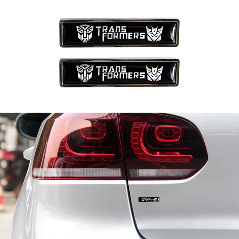 Luxury Cool Auto Car Body Fender Metal Badge For TRANSFORMER Sticker Decal 2PCS - Image 2