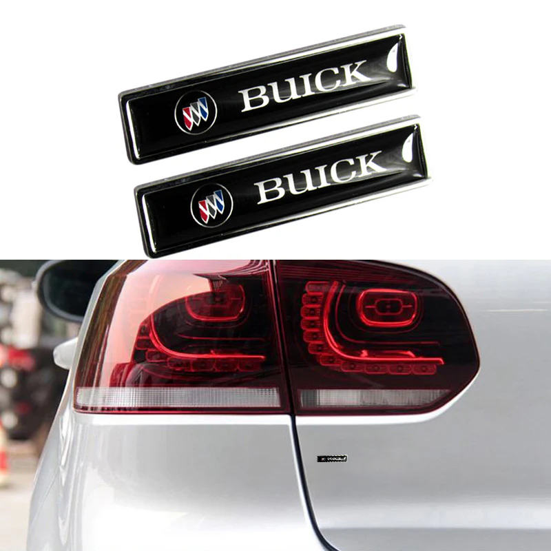 Luxury New Auto Car Body Fender Metal Badge For BUICK Emblem Sticker Decal 2PCS - Image 2
