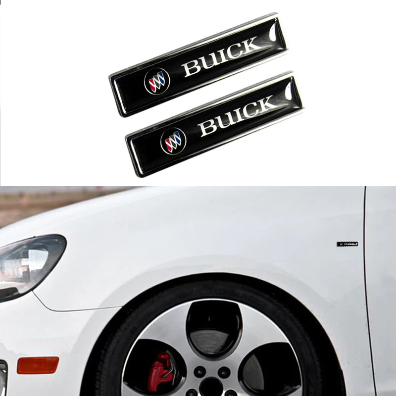 Luxury New Auto Car Body Fender Metal Badge For BUICK Emblem Sticker Decal 2PCS - Image 4