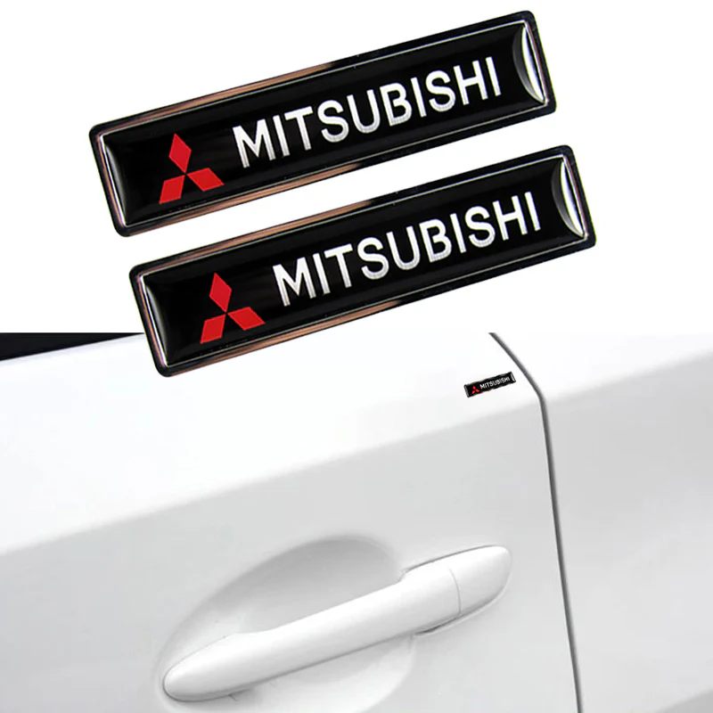 Luxury NEW Auto Car Body Fender Metal Badge For MITSUBISHI Sticker Decal 2PCS - Image 4