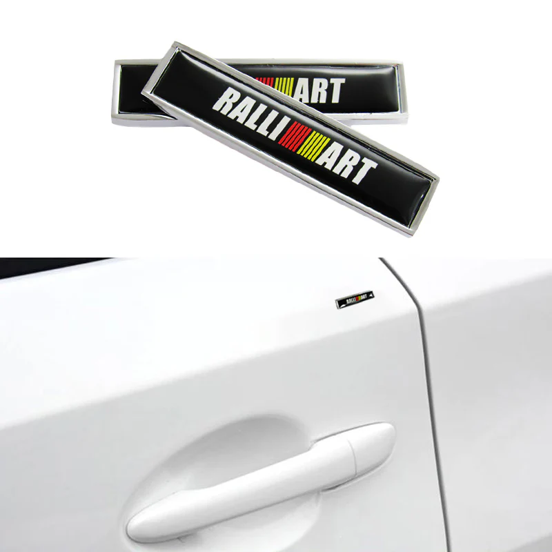 Luxury NEW Auto Car Body Fender Metal Badge Sticker For RALLIART Decal 2PCS - Image 4