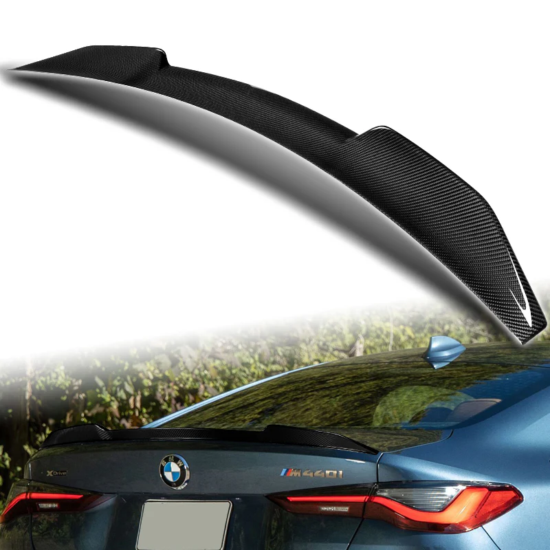 M4-Style Rear Trunk Lip Duckbill Spoiler Wing For 2021-2022 BMW G22 G82 4-Series 2-DR / Coupe -Real Carbon Fiber - Image 5