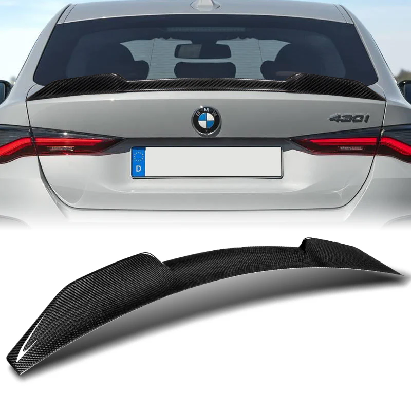 M4-Style Rear Trunk Lip Duckbill Spoiler Wing For 2021-2022 BMW G22 G82 4-Series 2-DR / Coupe -Real Carbon Fiber - Image 6