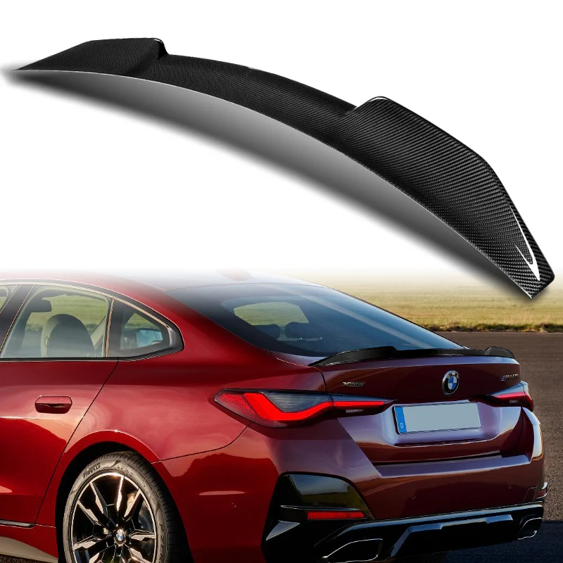 M4-Style Rear Trunk Lip Duckbill Spoiler Wing For 2021-2022 BMW G22 G82 4-Series 2-DR / Coupe -Real Carbon Fiber - Image 7