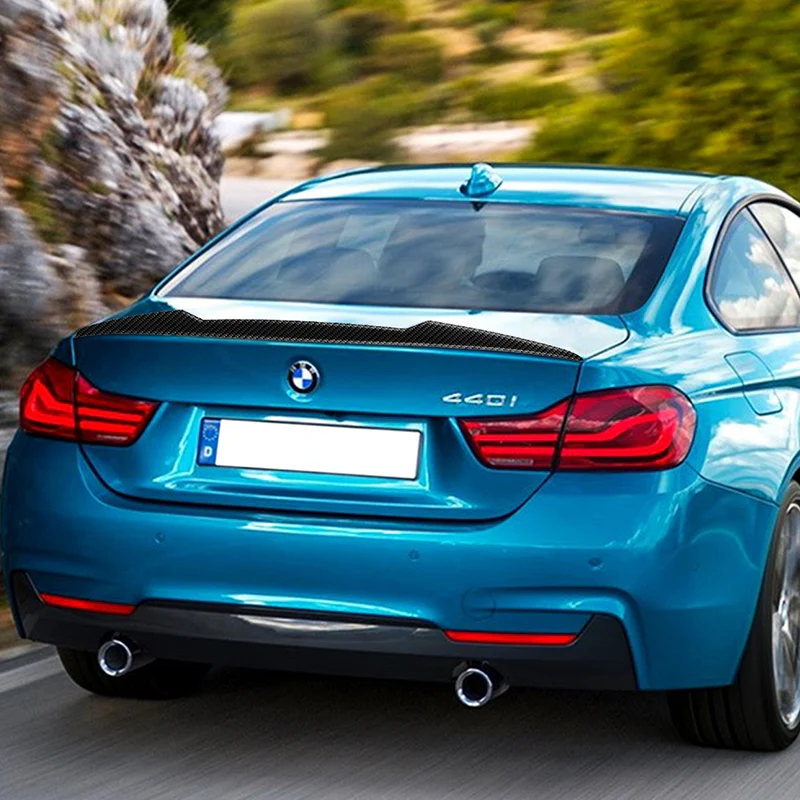 M4-Style Rear Trunk Lip Spoiler Wing For 2014-2020 BMW 4-Series F32 2-DR / Coupe -Real Carbon Fiber - Image 5