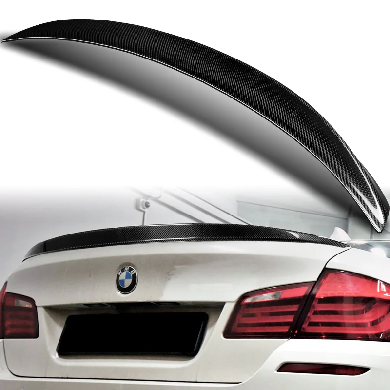 M5-Style Rear Trunk Lip Duckbill Spoiler Wing For 2011-2016 BMW F10 5-Series 4-DR / Sedan -Real Carbon Fiber - Image 6