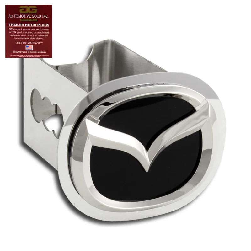 Mazda 3D Engraved Billet Logo Polished Stainless Steel Hitch Cover Plug Cap For 2" Trailer Tow Receiver - Image 4