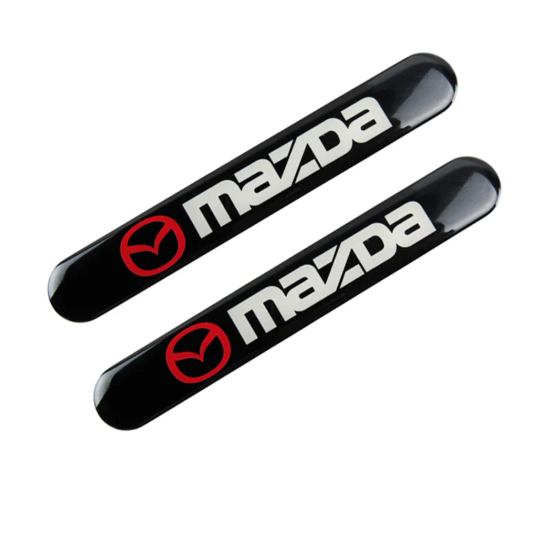 Mazda Black Car Door Rear Trunk Side Fenders Bumper Badge Scratch Guard Sticker New 2 pcs - Image 5