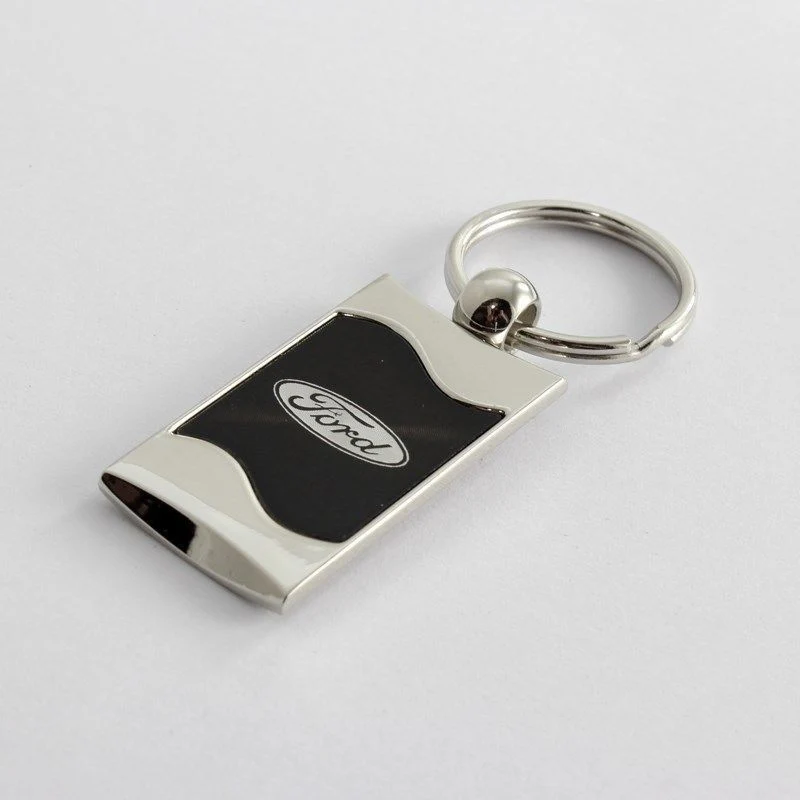 Mazda Black Rectangular Authentic Chrome Key Fob Key ring Keychain Lanyard - Image 7