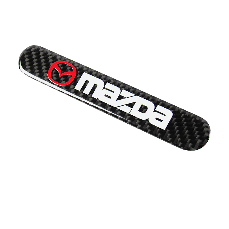 Mazda Carbon Fiber Car Door Rear Trunk Side Fenders Bumper Badge Scratch Guard Sticker New 2 pcs - Image 2
