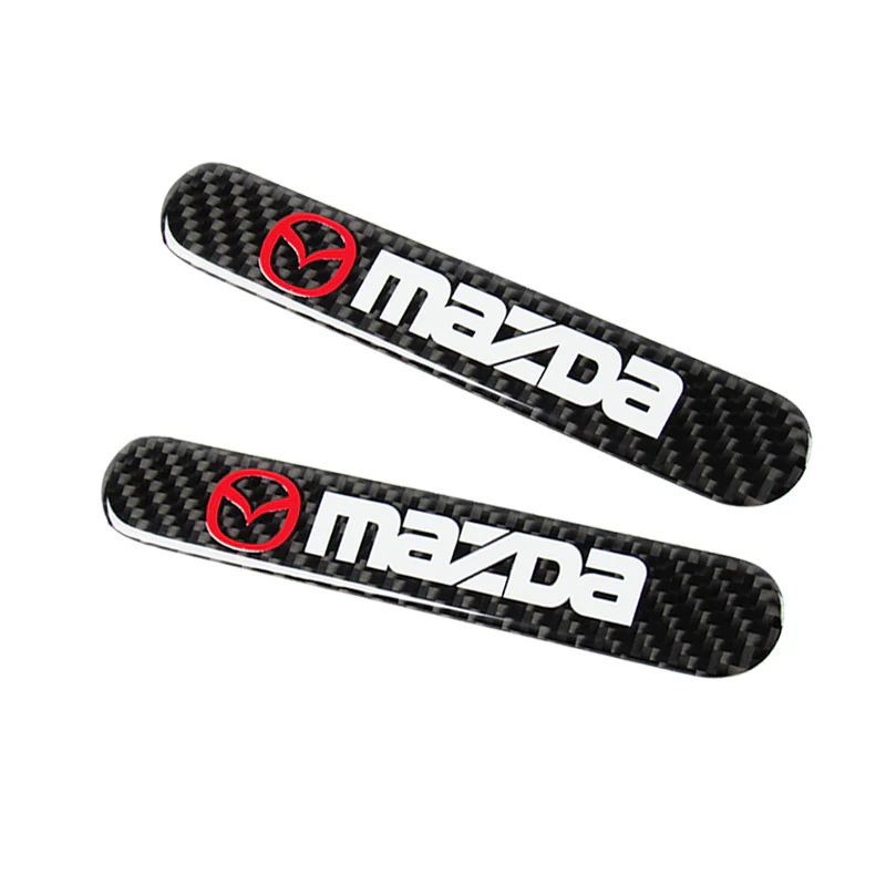 Mazda Carbon Fiber Car Door Rear Trunk Side Fenders Bumper Badge Scratch Guard Sticker New 2 pcs - Image 7