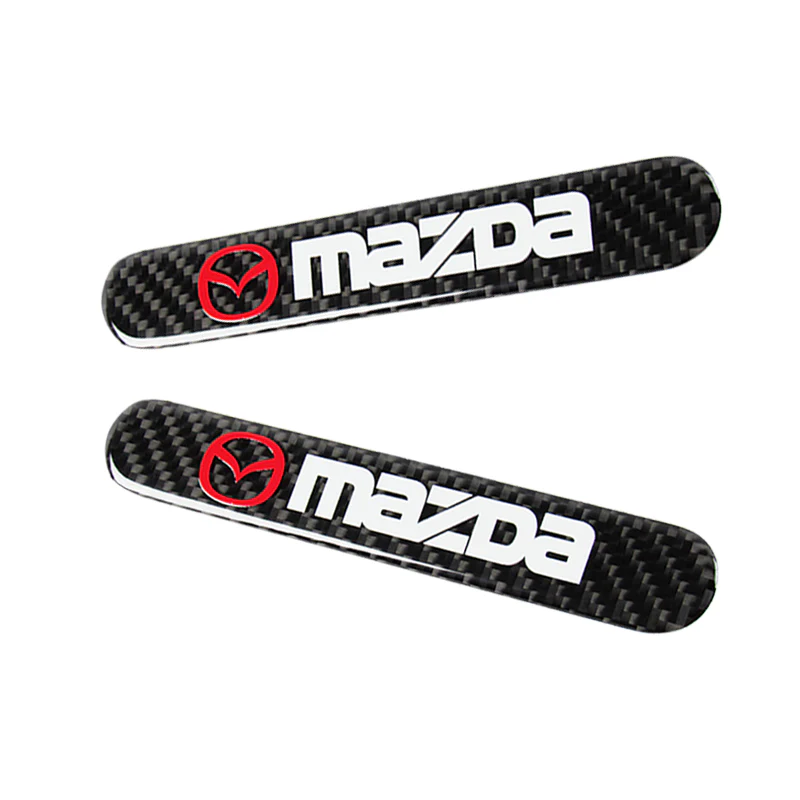 Mazda Carbon Fiber Car Door Rear Trunk Side Fenders Bumper Badge Scratch Guard Sticker New 2 pcs - Image 8