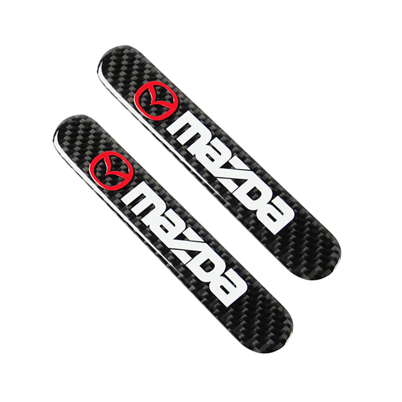 Mazda Carbon Fiber Car Door Rear Trunk Side Fenders Bumper Badge Scratch Guard Sticker New 4 pcs - Image 3