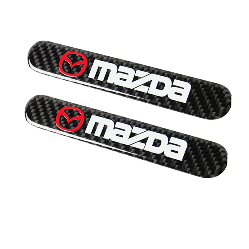 Mazda Carbon Fiber Car Door Rear Trunk Side Fenders Bumper Badge Scratch Guard Sticker New 4 pcs - Image 4
