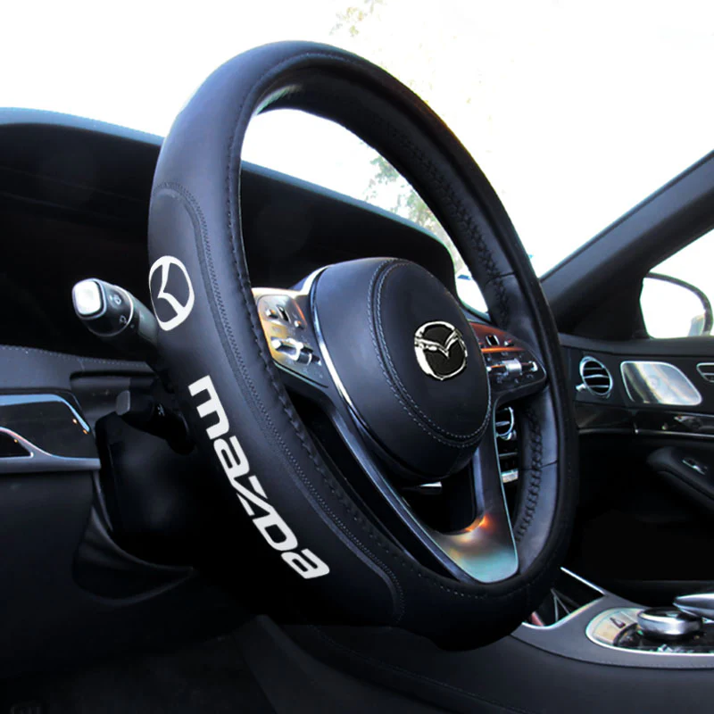 Mazda Mazda Speed Set of Car 15" Steering Wheel Cover Quality Leather with Exquisite Clock - Image 5
