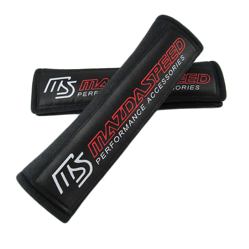 Mazda Mazda Speed Set of Carbon Fiber Look Embroidered Armrest Cushion & Cotton Seat Belt Cover - Image 12