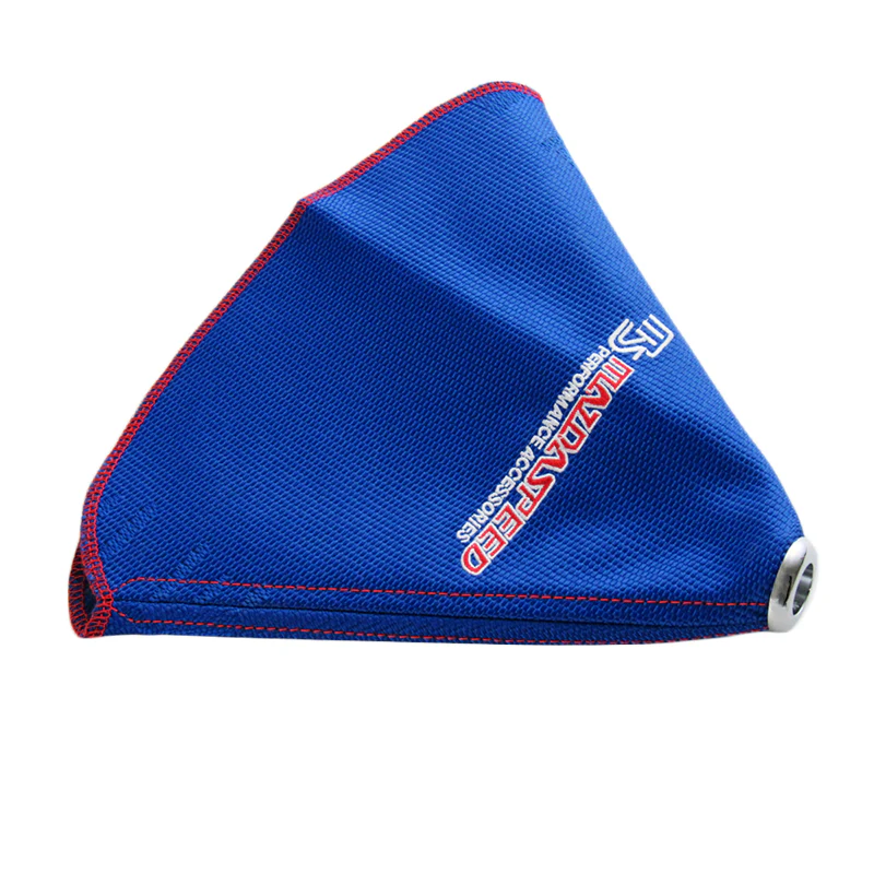 Mazda MazdaSpeed Red Stitched Blue Fabric Shifter Boot Cover - Image 5