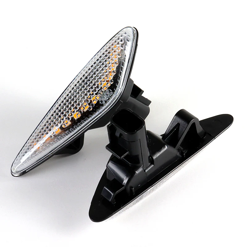 Mazda RX-8 MX-5 Miata Amber LED Turn Signal Front Side Marker Lights -Clear Lens - Image 2