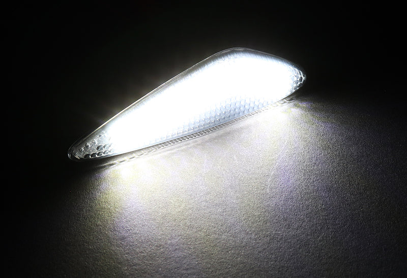 2016-2020 Mazda MX-5 Miata White LED Turn Signal Front Side Marker Lights -Smoked Lens - Image 4