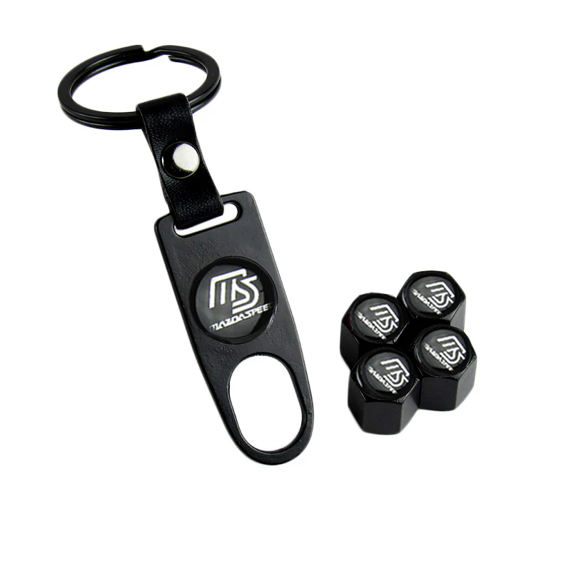 Mazda Set LOGO Emblems with Mazda Speed Wheel Tire Valves Black Air Caps Keychain - US SELLER - Image 6