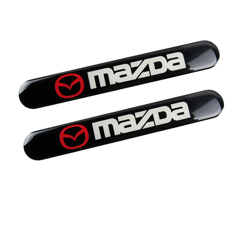 Mazda Set LOGO Emblems with Wheel Tire Valves Black Air Caps Keychain - US SELLER - Image 4