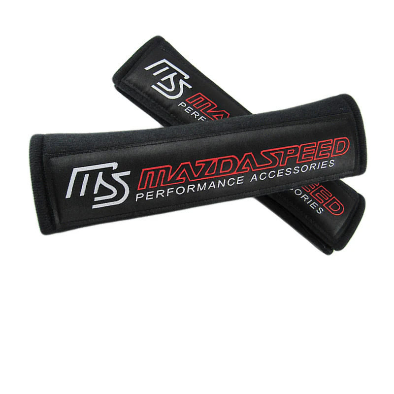 MAZDA SPEED Black Seat Belt Cover X2 - Image 2