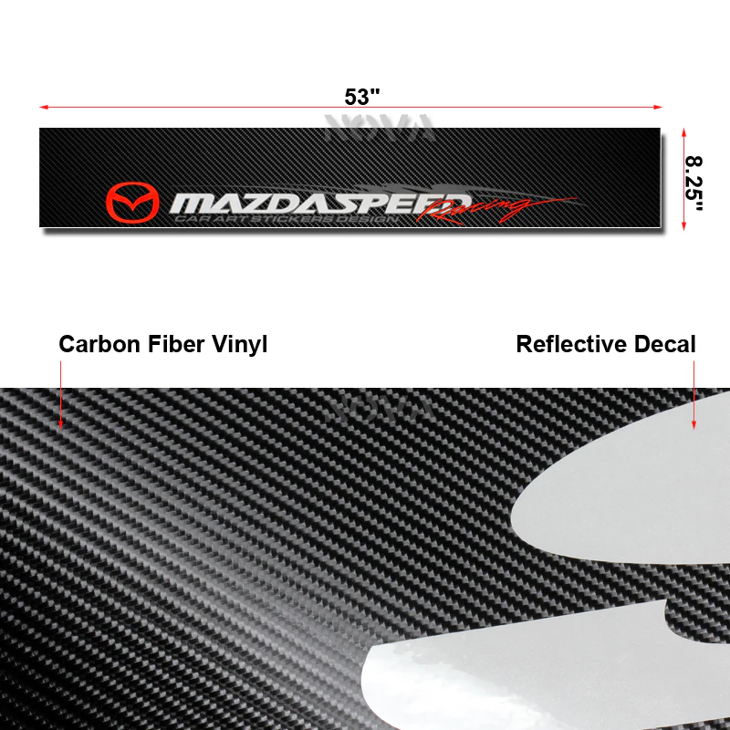 Mazdaspeed Carbon Fiber Windshield Banner - Image 2