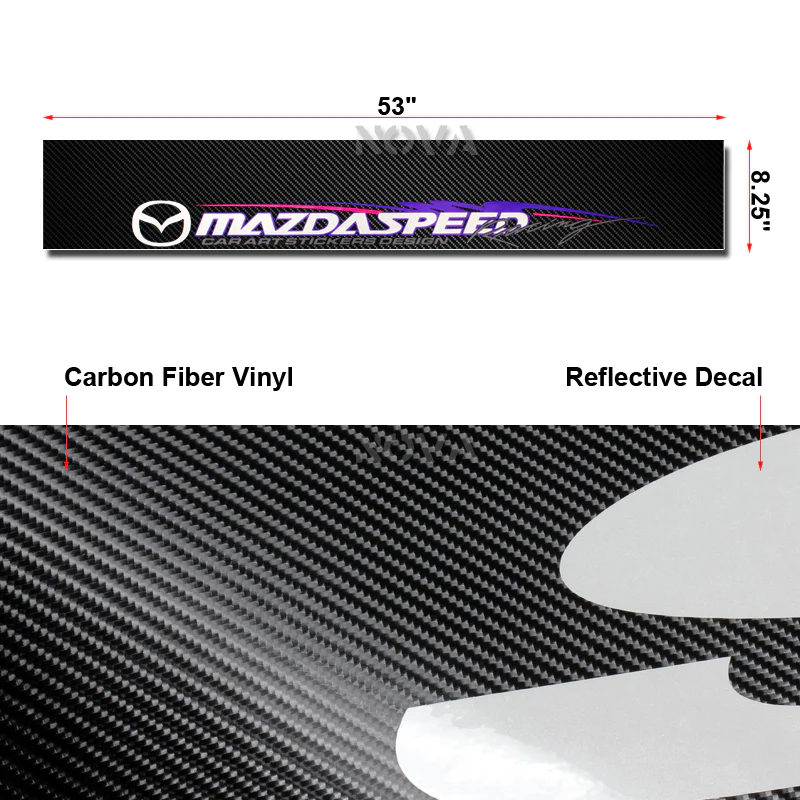 Mazdaspeed Carbon Fiber Windshield Banner - Image 2