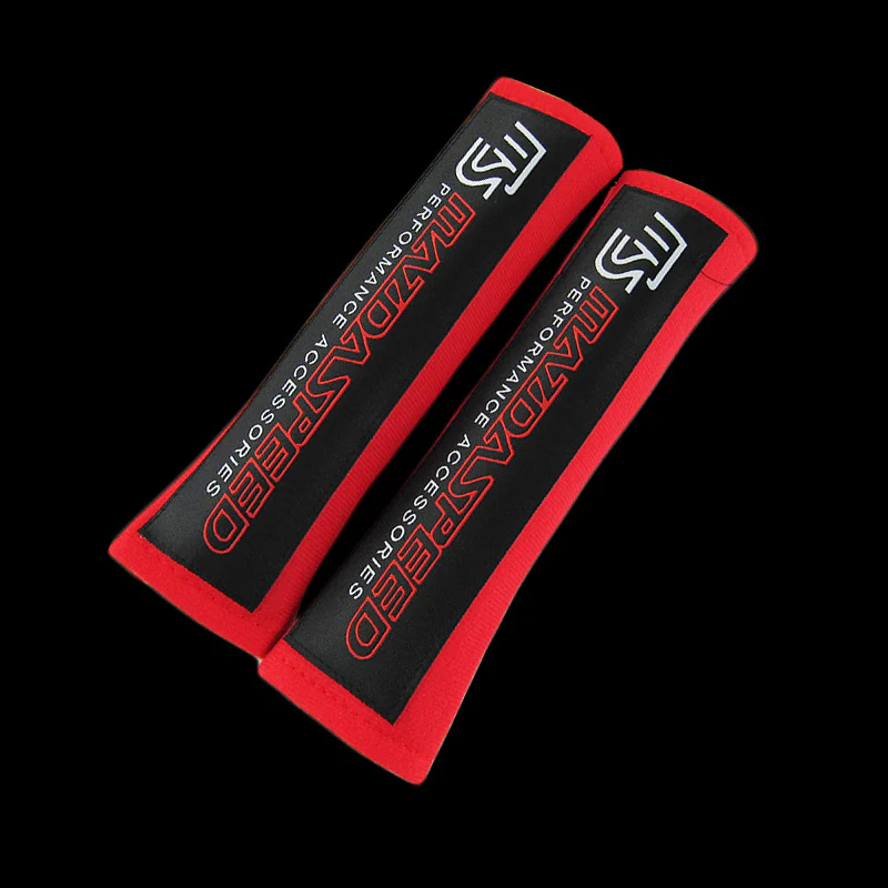 MAZDA SPEED Red Seat Belt Cover X2 - Image 2