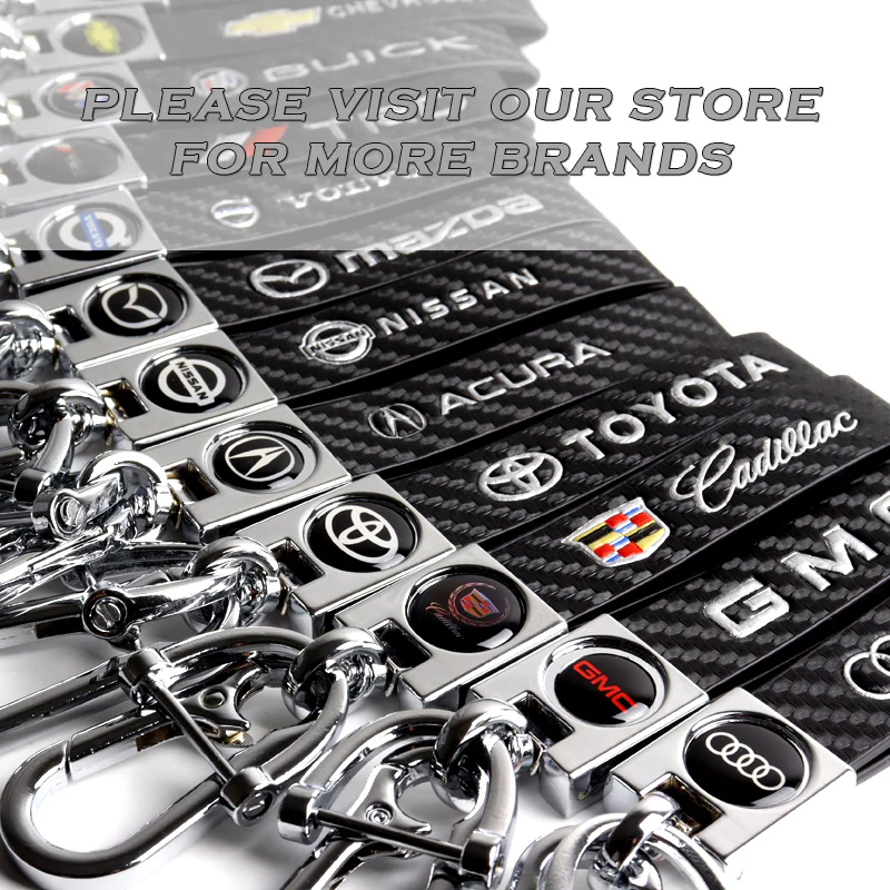 MAZDA Universal Chrome 3D Logo Carbon Fiber Look Black Leather Metal Gift Decor Quick Release Lanyard Keychain MAZDA SPEED - Image 9