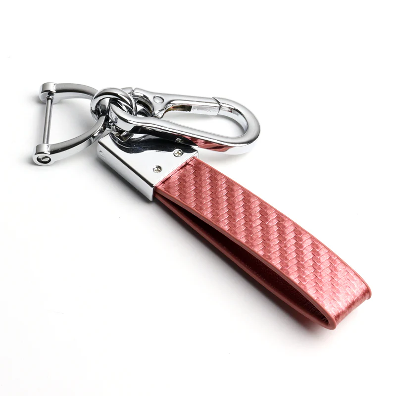 MAZDA Universal Chrome 3D Logo Carbon Fiber Look Rare Pink Leather Metal Gift Decor Quick Release Lanyard Keychain MAZDA SPEED - Image 4