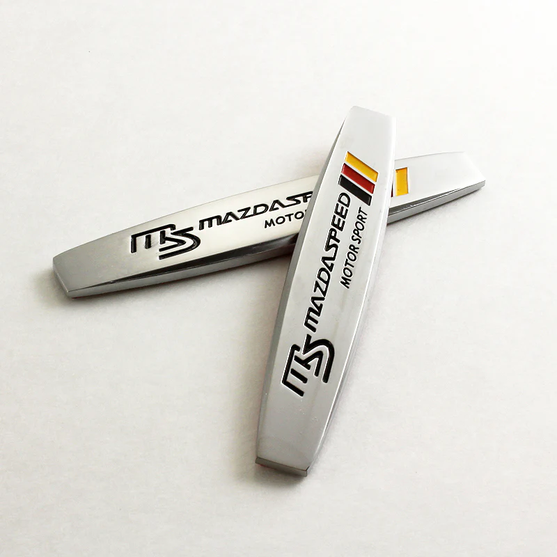 MazdaSpeed 3D Metal Emblem Sticker x2 - Image 4