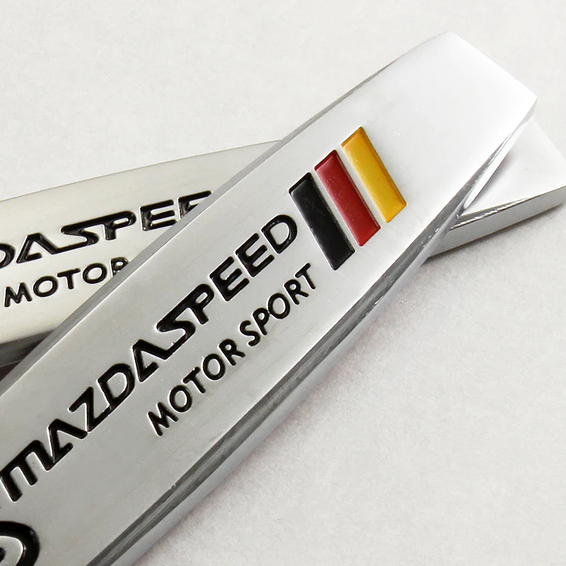 MazdaSpeed 3D Metal Emblem Sticker x2 - Image 5