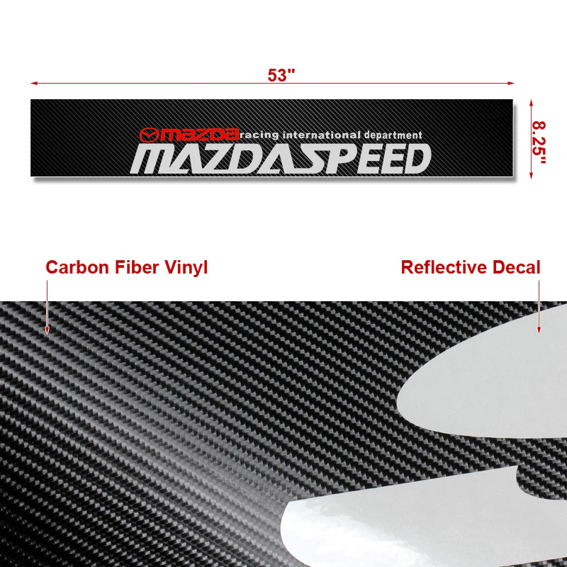 Mazdaspeed Carbon Fiber Windshield Banner - Image 2
