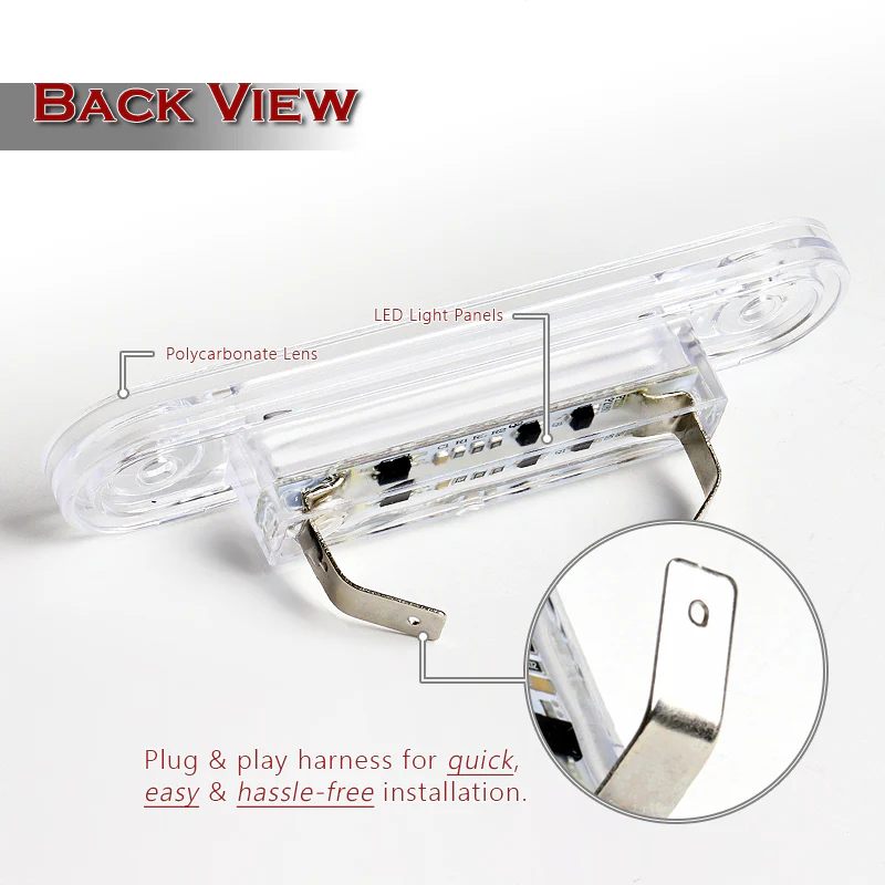 Mercedes-Benz C / E Class W124 W201 W202 White 18-SMD LED License Plate Lights (2pcs) - Image 3