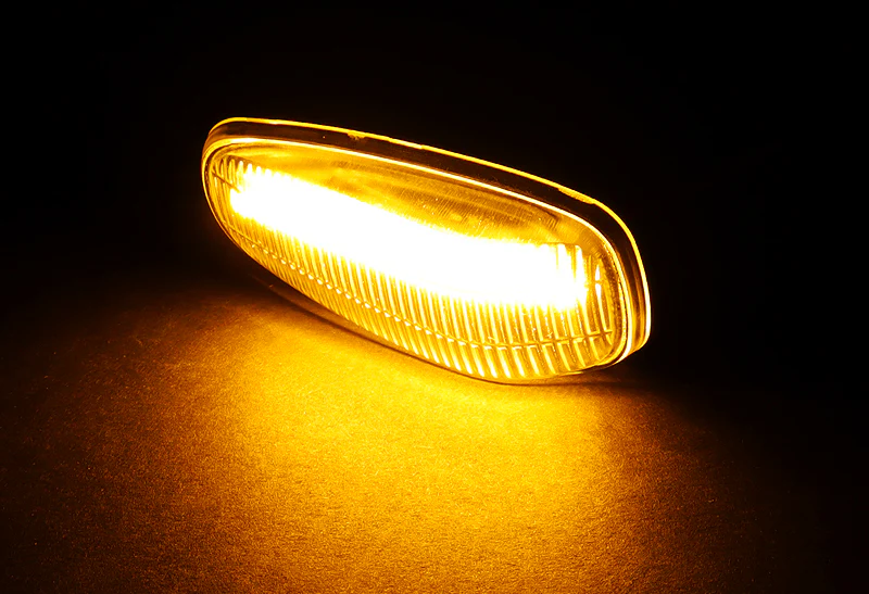 Mercedes-Benz CLK / SLK Class Amber LED Turn Signal Front Side Marker Lights -Smoked Lens - Image 4