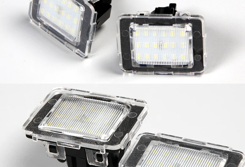 Mercedes-Benz W166 W716 R172 X156 X166 X205 White 18-SMD LED License Plate Lights (2pcs) - Image 2