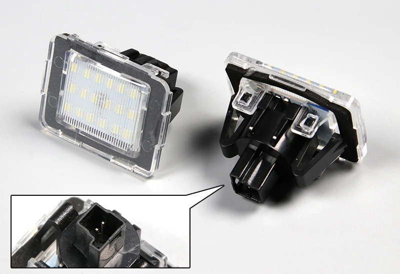 Mercedes-Benz W166 W716 R172 X156 X166 X205 White 18-SMD LED License Plate Lights (2pcs) - Image 3