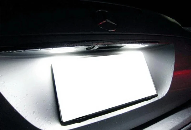 Mercedes-Benz W166 W716 R172 X156 X166 X205 White 18-SMD LED License Plate Lights (2pcs) - Image 5