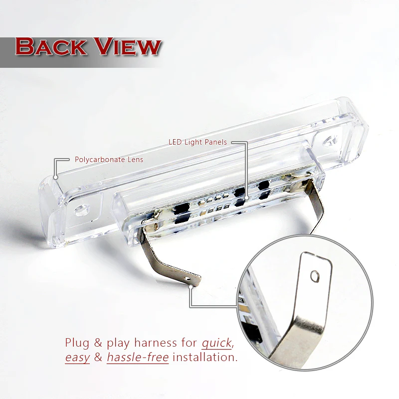 Mercedes-Benz SL / E Class W124 S124 R129 White 18-SMD LED License Plate Lights (2pcs) - Image 3